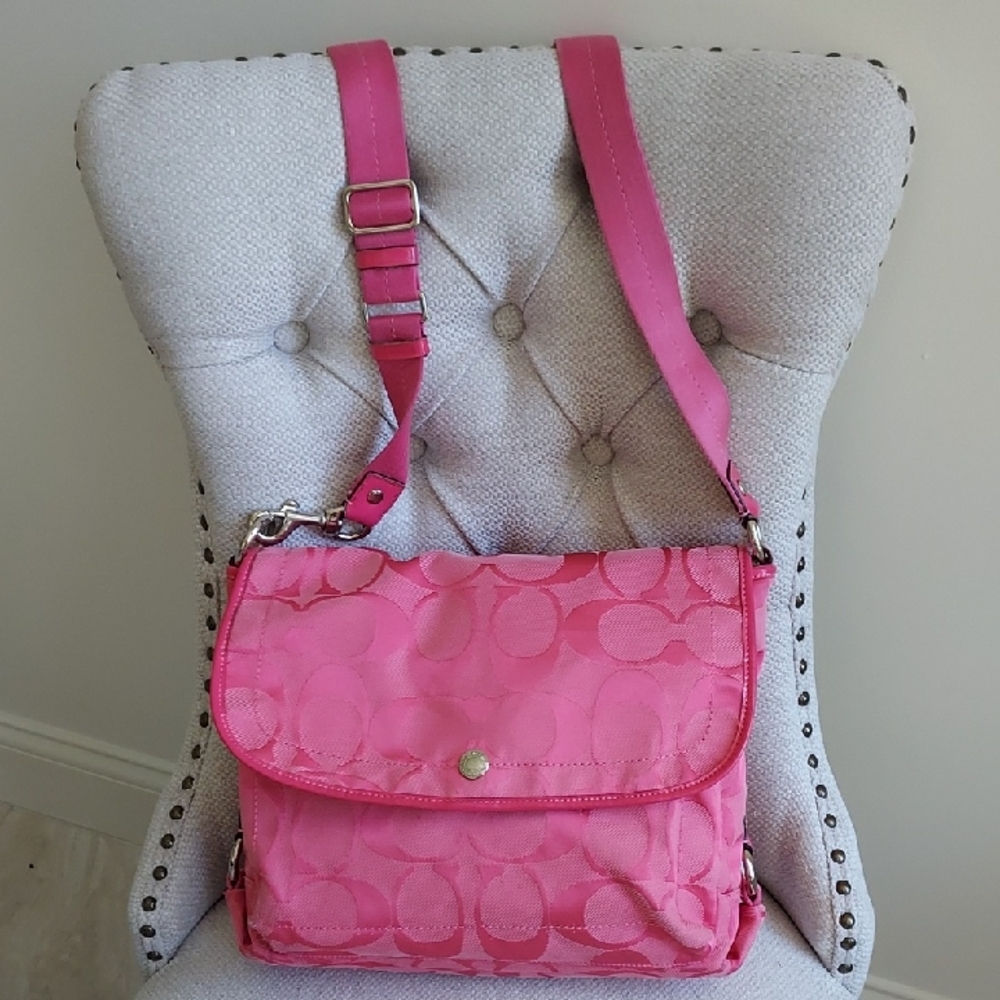 Coach Pink Signature Crossbody Bag